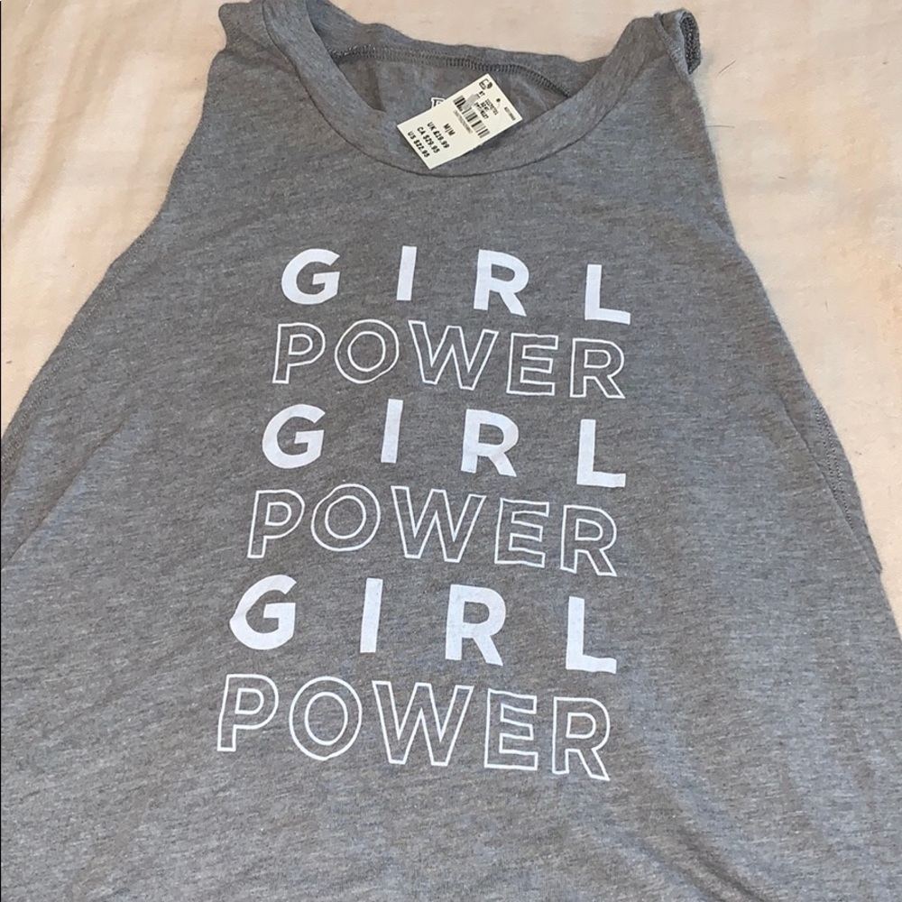 grey cut off shirt